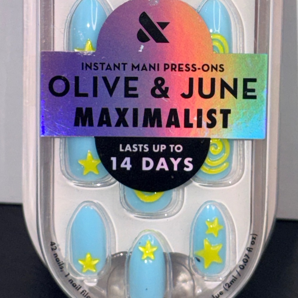 Olive & June Maximalist Instant Mani Press-On Nails Fun Zone Almond Medium 42ct